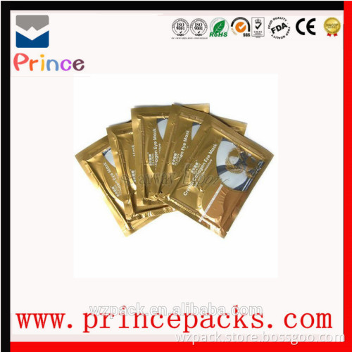 Custom print three sides seal facial mask bag for mask or eye mask packaging